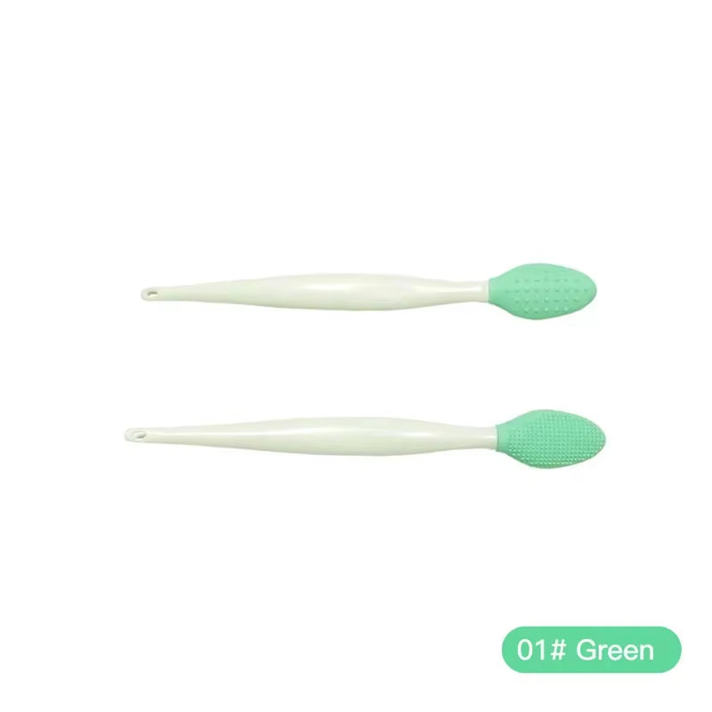 Skin Care Lip Exfoliating Facial Cleansing Face Scrub Nose Clean Brush Blackhead Remove Silicone Double-Sided Skin Care Tool