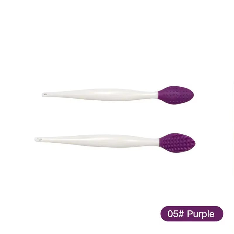 Skin Care Lip Exfoliating Facial Cleansing Face Scrub Nose Clean Brush Blackhead Remove Silicone Double-Sided Skin Care Tool