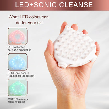 Rechargeable Self Face Wash Scrub Brush Silicon Usb Ultrasonic Vibration Silicone Electric Facial/Face Cleaning Brush Cleanser