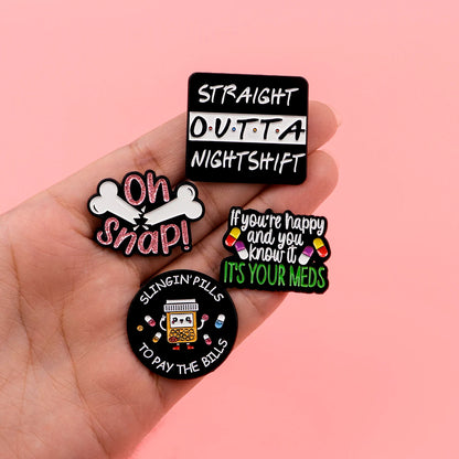 Mental Health Enamel Pin Medicine Bottle Brooch Pines Lapel Pins Badges Clothes Accessories Medical Jewelry Nurse Doctor Gifts