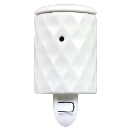 White Ceramic Pluggable Wall Wax Warmer, Single Pack